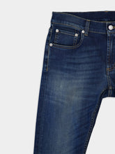 Alexander McQueen Graffiti Denim Jeans in Washed Blue