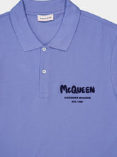 Alexander McQueen Graffiti-embroidered Piqué Polo Shirt