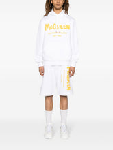 Alexander McQueen Graffiti Logo Print White Shorts