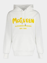 Alexander McQueen Graffiti Logo Print White Sweatshirt
