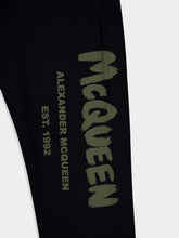 McQueen Graffiti-Print Cotton Track Pants