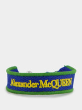 Alexander McQueen Logo-Embroidered Bracelet