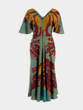 Altuzarra Pelopenese Tie-Dye V-Neck Midi Dress