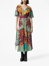 Altuzarra Pelopenese Tie-Dye V-Neck Midi Dress