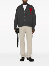 Ami Paris Ami De Coeur Monogram Motif Virgin-Wool Cardigan