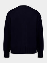 Ami Paris Ami De Coeur Monogram Motif Wool Cardigan