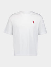 Ami Paris Ami De Coeur White Boxy Fit T-Shirt