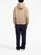 Ami Paris Embroidered Cotton Beige Hoodie