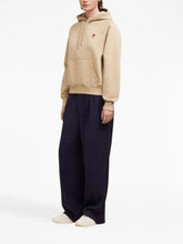 Ami Paris Embroidered Cotton Beige Hoodie
