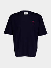 Ami Paris Embroidered-Logo Crew-Neck T-Shirt