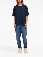 Ami Paris Embroidered-Logo Crew-Neck T-Shirt