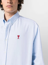 Ami Paris Logo-Embroidered Poplin Cotton Shirt