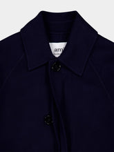 Ami Paris Long Belted Wool Coat