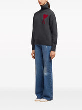 Ami Paris Monogram Motif Intarsia-Logo Wool Jumper