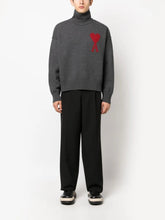 Ami Paris Monogram Motif Intarsia-Logo Wool Jumper