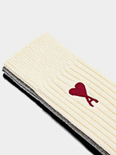 Ami Paris Pack of 3 Logo-Embroidered Ribbed-Knit Socks