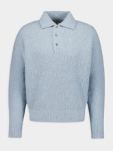 Ami Paris Textured Alpaca Polo Shirt