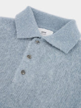 Ami Paris Textured Alpaca Polo Shirt
