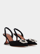 Amina Muaddi Begum Satin Slingback Pumps