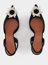 Amina Muaddi Begum Satin Slingback Pumps