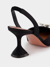 Amina Muaddi Begum Satin Slingback Pumps