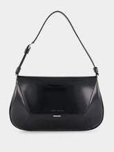 Amina Muaddi Black Calf Ami Shoulder Bag
