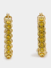 Amina Muaddi Charlotte Crystal-Embellished Hoop Earrings