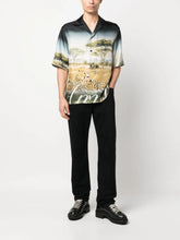 Amiri Cheetah-Print Silk Bowling Shirt