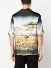 Amiri Cheetah-Print Silk Bowling Shirt
