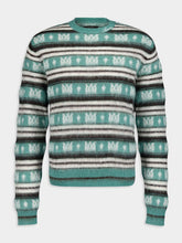 Amiri Skater Striped Knit Green Jumper