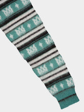 Amiri Skater Striped Knit Green Jumper