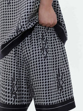 Amiri Staggard Houndstooth Silk Shorts