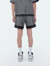 Amiri Staggard Houndstooth Silk Shorts