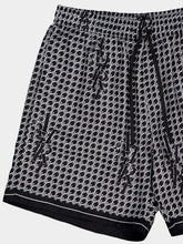 Amiri Staggard Houndstooth Silk Shorts