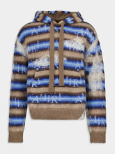 Amiri Staggered Stripe Mohair-Wool Hoodie