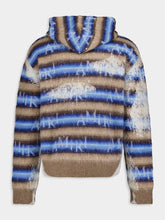 Amiri Staggered Stripe Mohair-Wool Hoodie