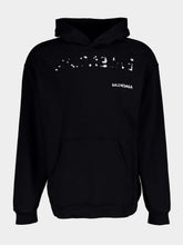 Balenciaga Hand-Drawn Logo Hoodie in Black