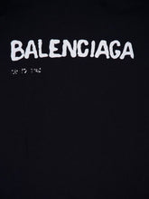 Balenciaga Hand-Drawn Logo Hoodie in Black