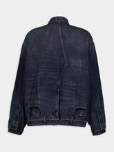 Balenciaga Italian Indigo Ring Denim Deconstructed Jacket