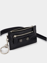 Balenciaga Le Cagole Leather Cardholder On Keychain
