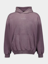Balenciaga Logo-Embroidered Faded Effect Hoodie
