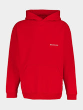 Balenciaga Logo Hoodie in Red