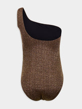 Balenciaga Lurex One-Shoulder Swimsuit