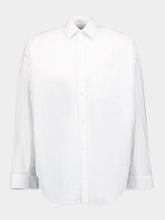 Balenciaga Oversize Logo-Print Shirt in White