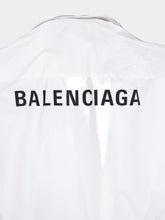 Balenciaga Oversize Logo-Print Shirt in White