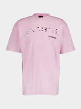 Balenciaga Oversize Logo-Print T-shirt in Pink