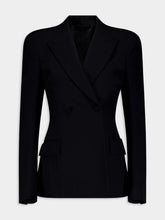 Balenciaga Round Shoulder Waisted Blazer