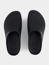 Balenciaga Rubber Logo-Print Mule Slide