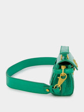 Balmain B-Buzz 19 Crocodile-Embossed Leather Bag