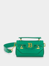 Balmain B-Buzz 19 Crocodile-Embossed Leather Bag